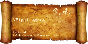 Völgyi Ágota névjegykártya